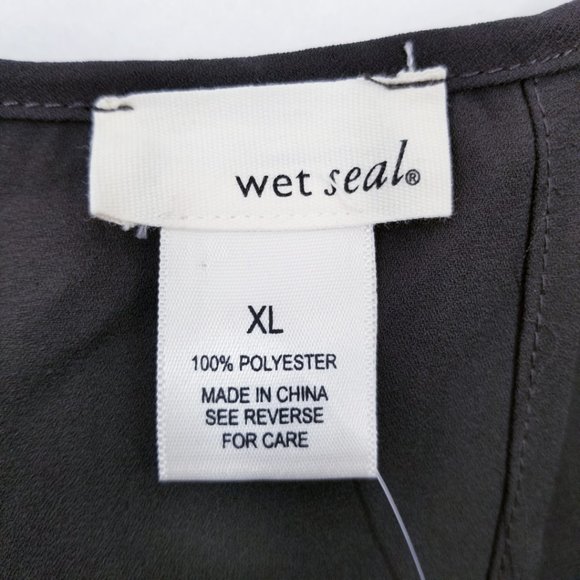 Wet Seal Charcoal Tulip Back Charcoal Top - XL-NWT - Picture 4 of 5